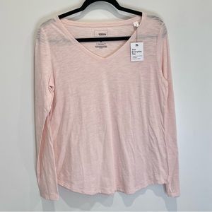 Sonoma Goods For Life Light Pink Long Sleeve Everyday Tee Size Medium